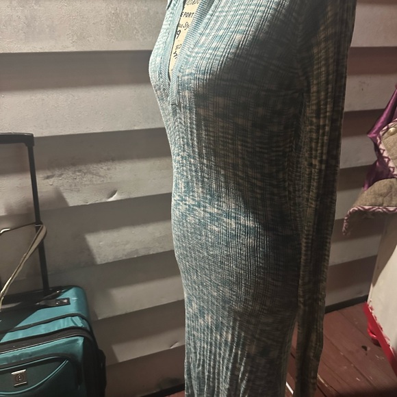 L*Space “ARIA DRESS” Blue and White Long Sleeve Dress - Picture 10 of 13